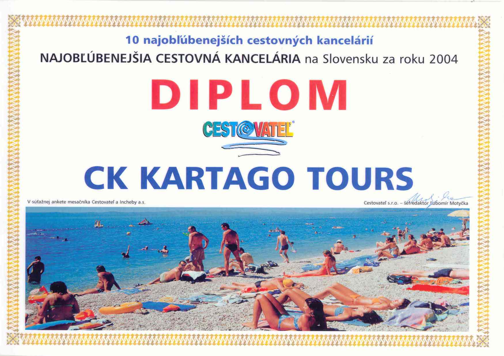 Ocenenie za rok 2004