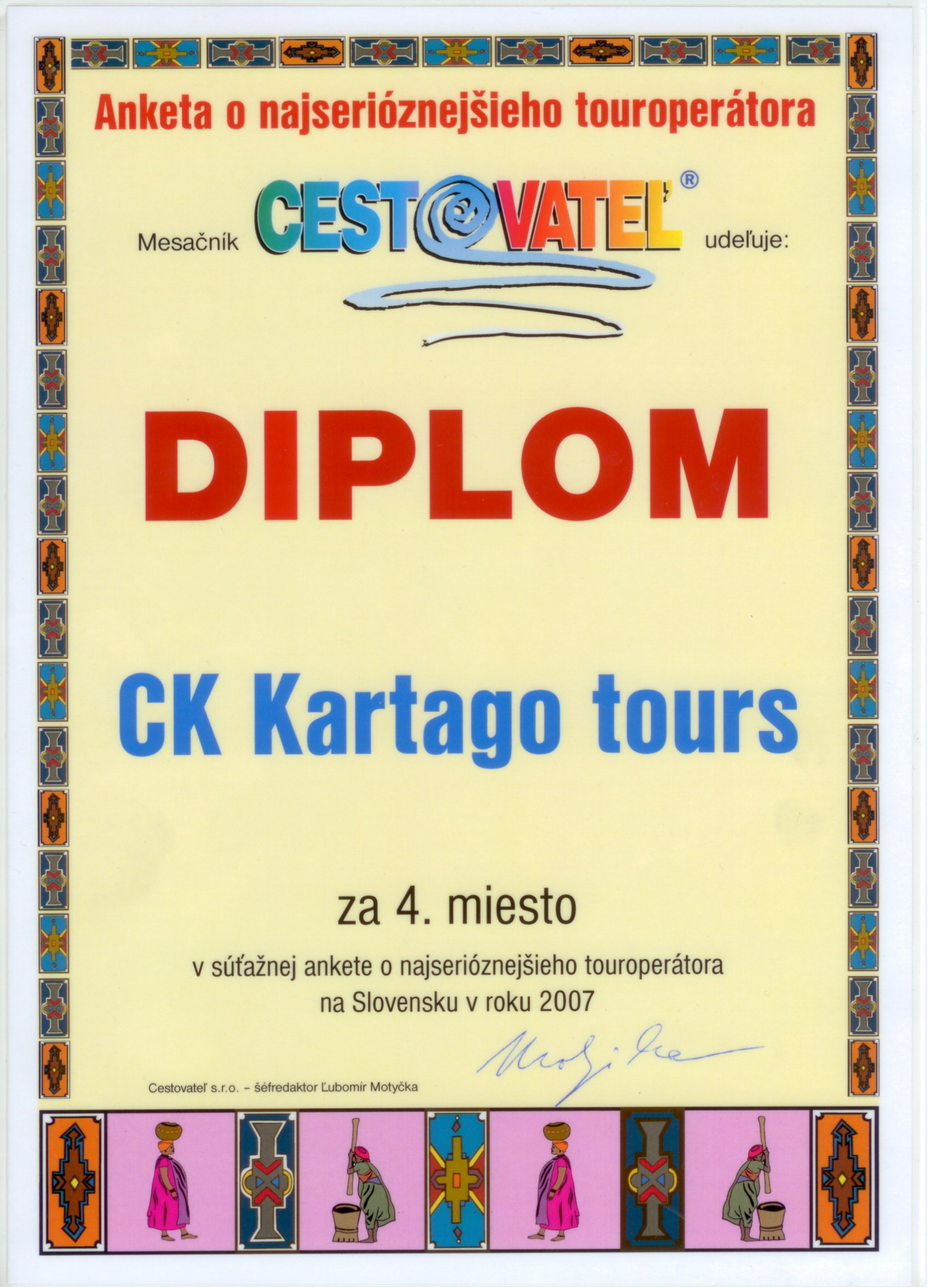 Ocenenie za rok 2007