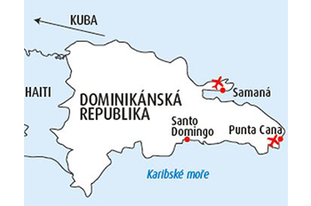 mapa Dominikánska republika