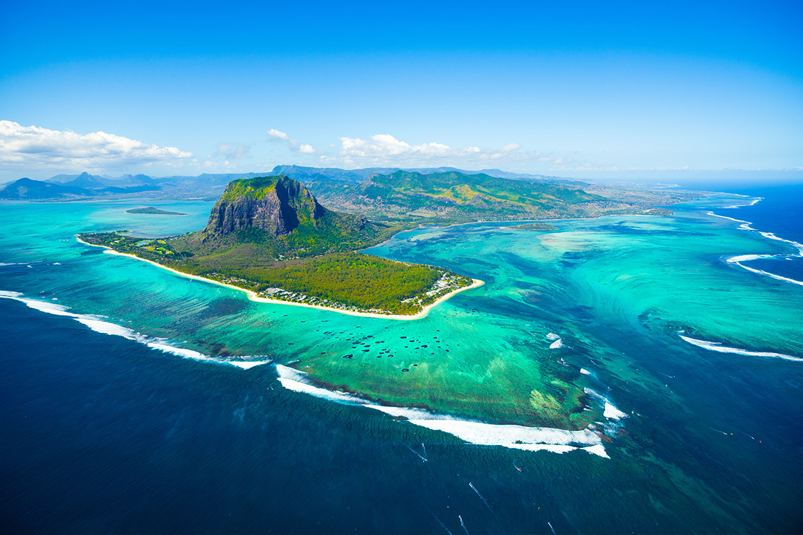 Panoráma Maurícia s horou Le Morne Panoráma Maurícia s horou Le Morne