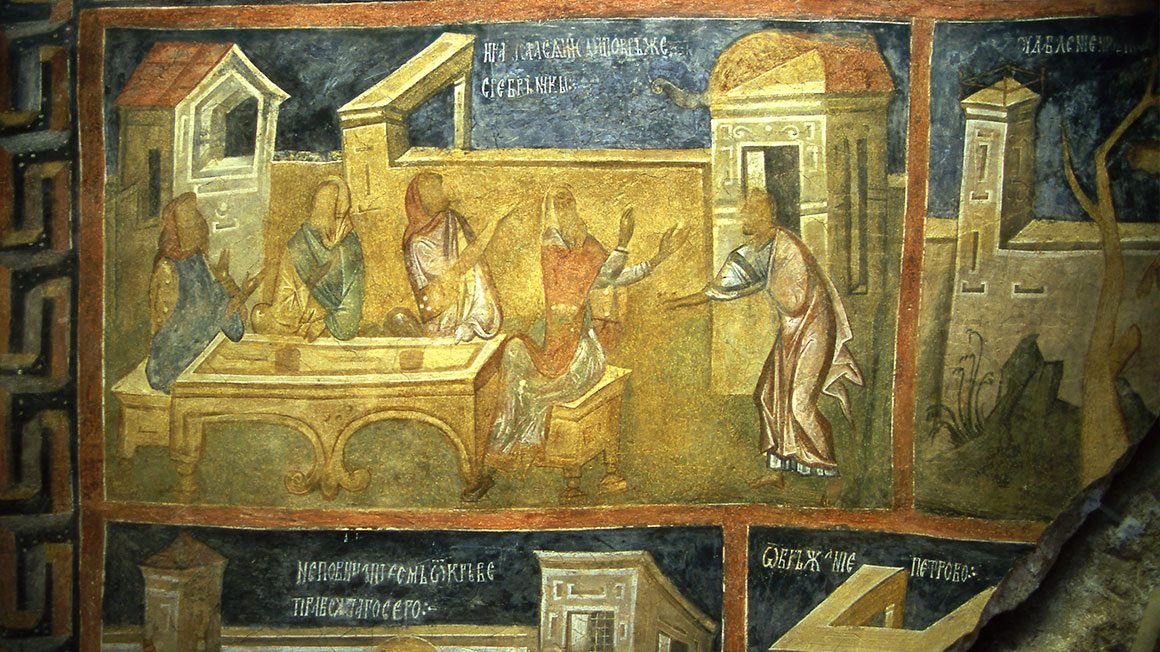 Fresky v sklanom kostole Ivanovo
