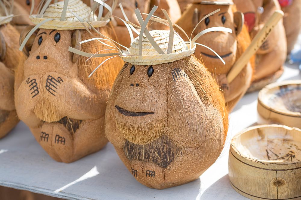 Suveníry z kokosových orechov