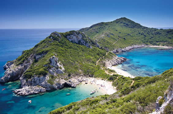Pláže na Korfu