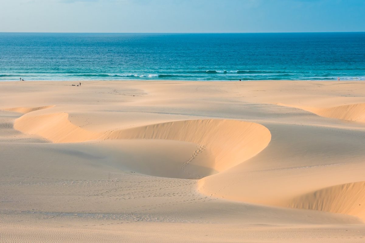 Piesočné duny na ostrove Boa Vista, Kapverdy
