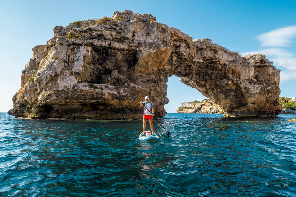 Paddleboard na Mallorce, Španielsko