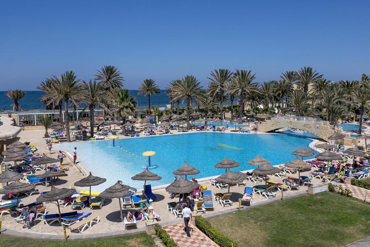 Bazén v Houda Golf & Aqua Park Monastir